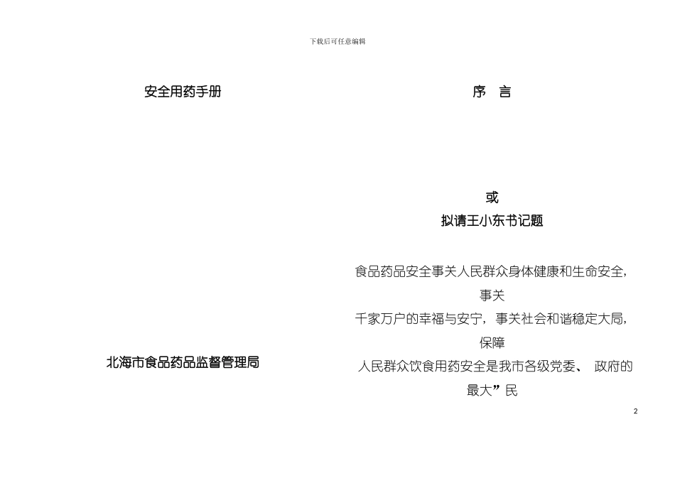 安全用药手册范本模板_第2页