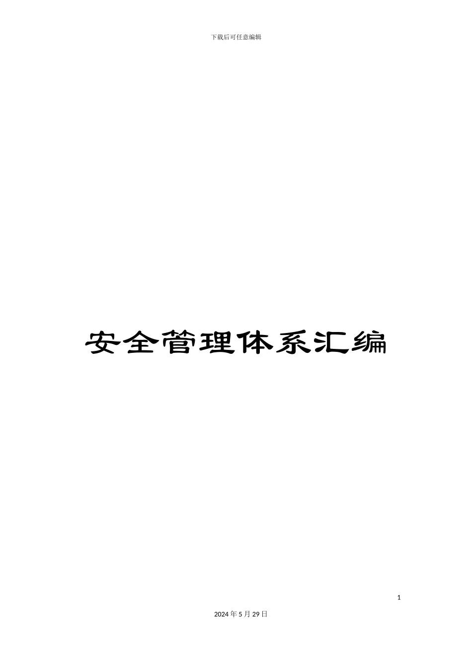 安全管理体系汇编_第1页