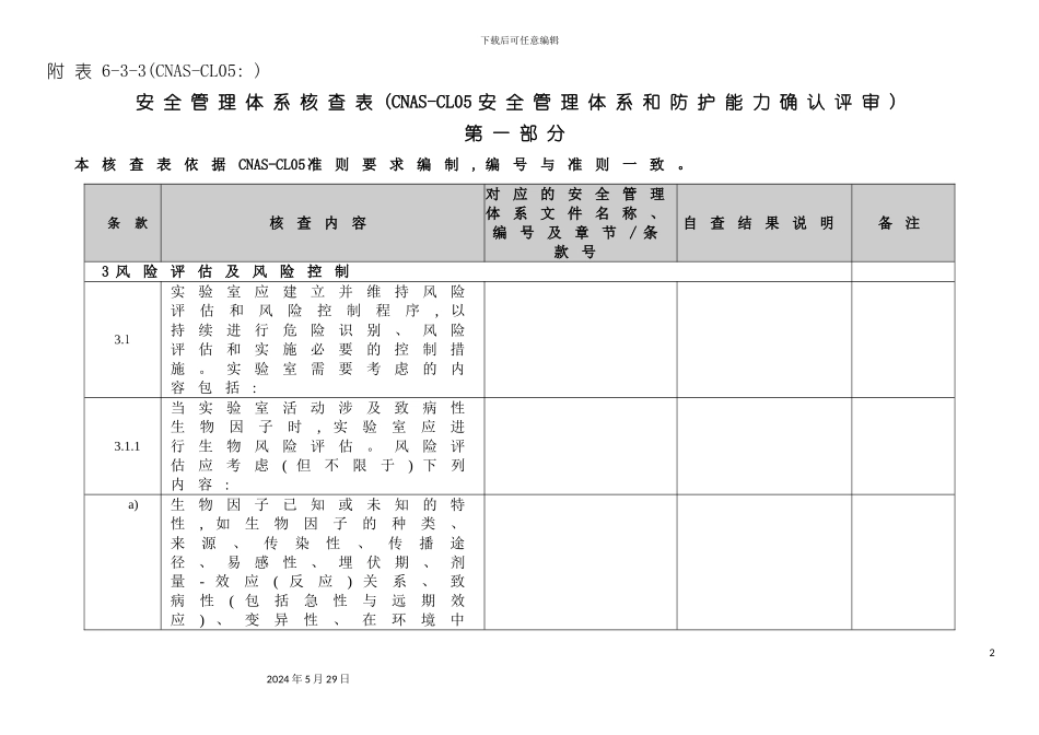 安全管理体系核查表_第2页
