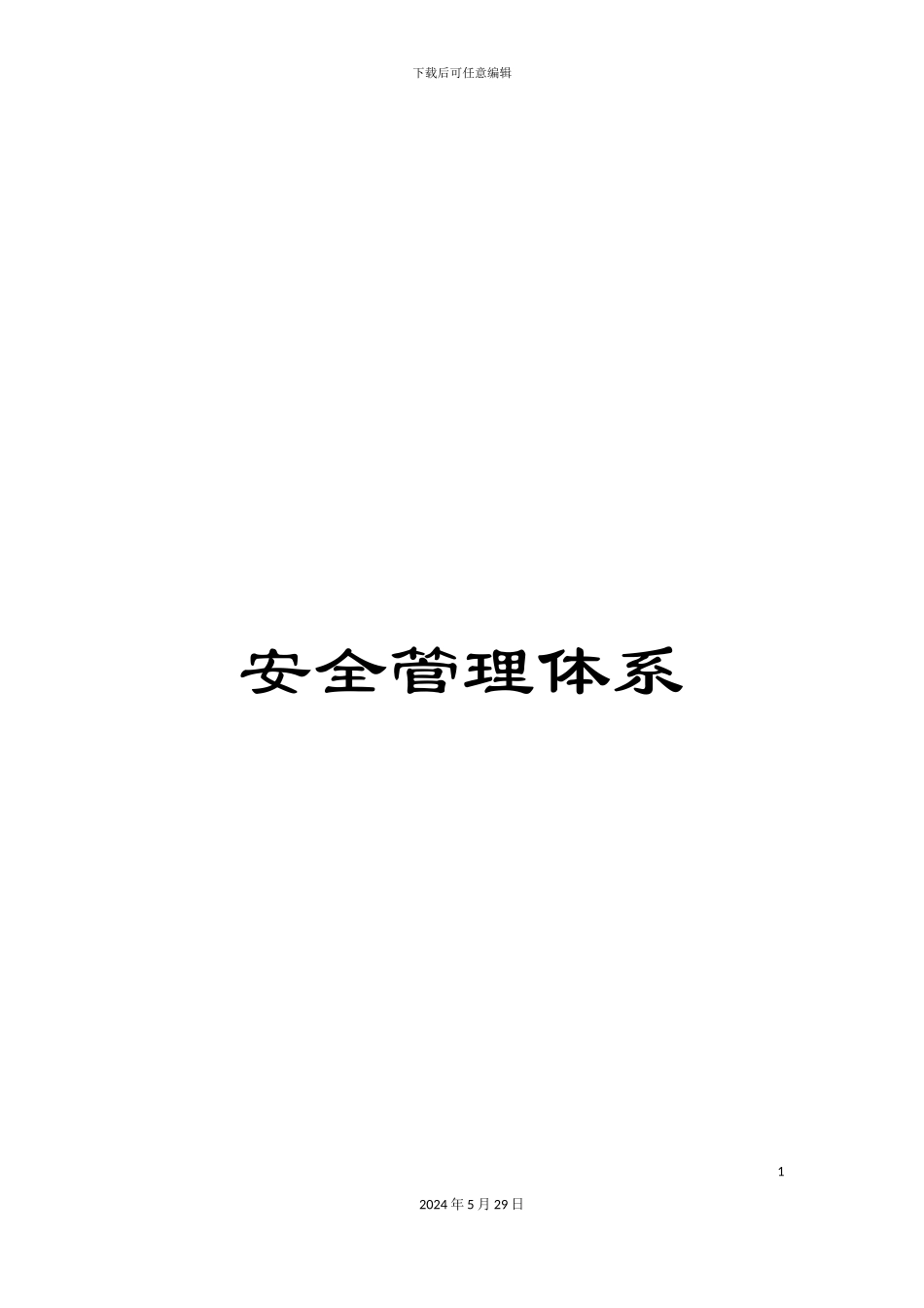 安全管理体系_第1页