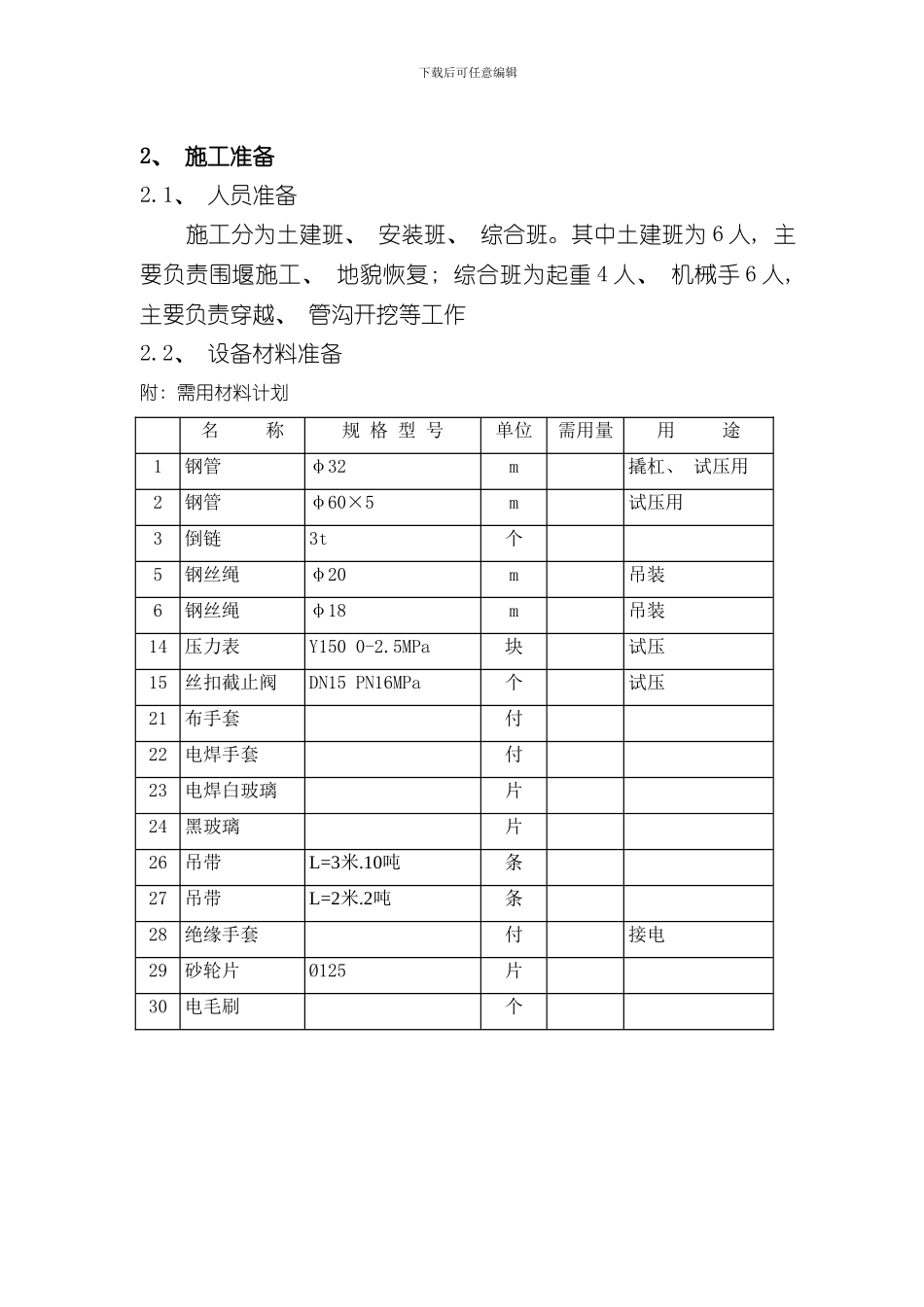 定向钻施工方案样本_第2页
