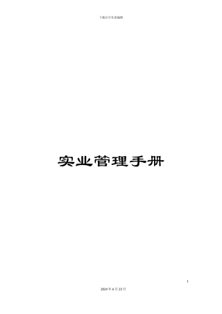 实业管理手册