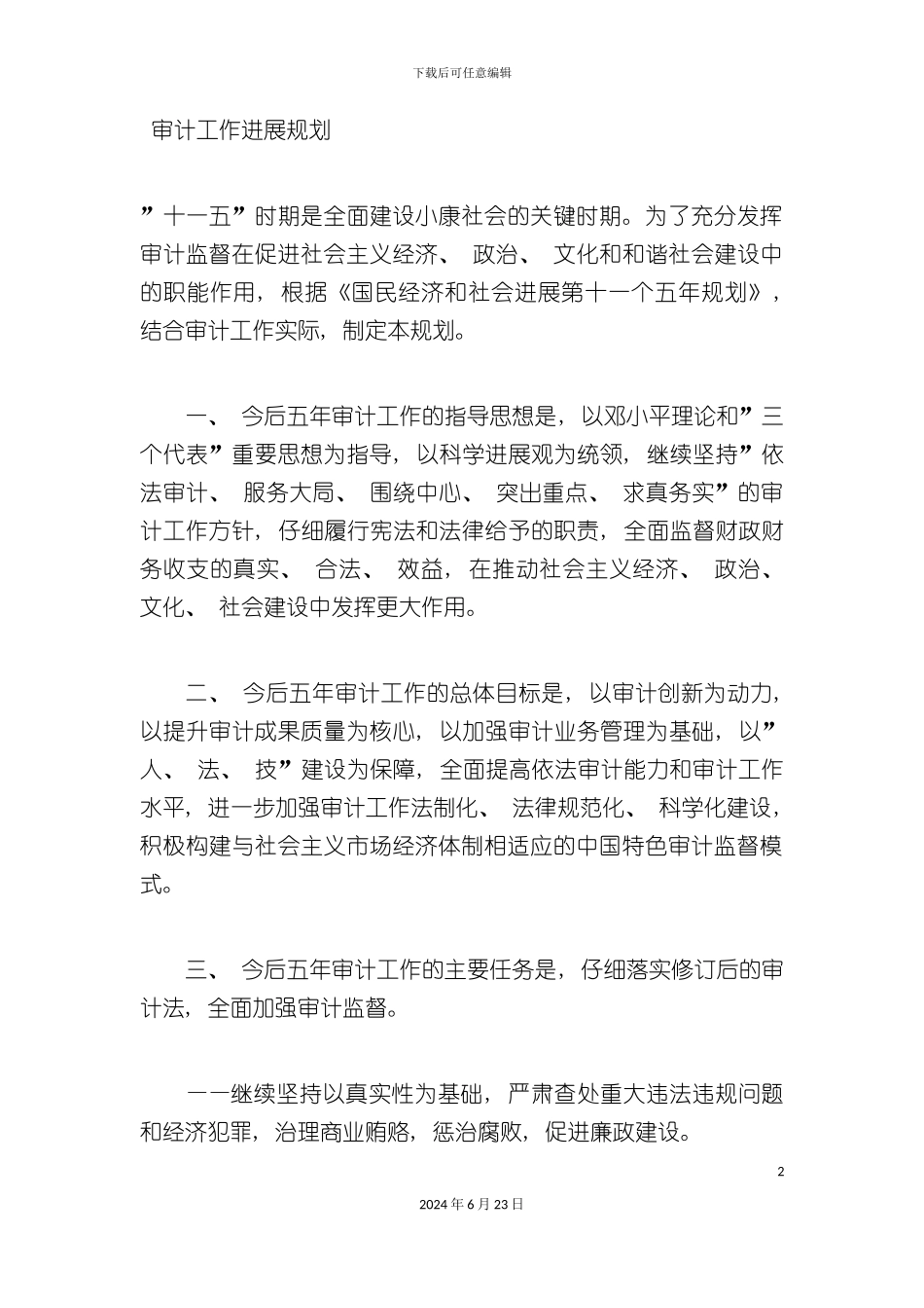 审计工作发展规划_第2页