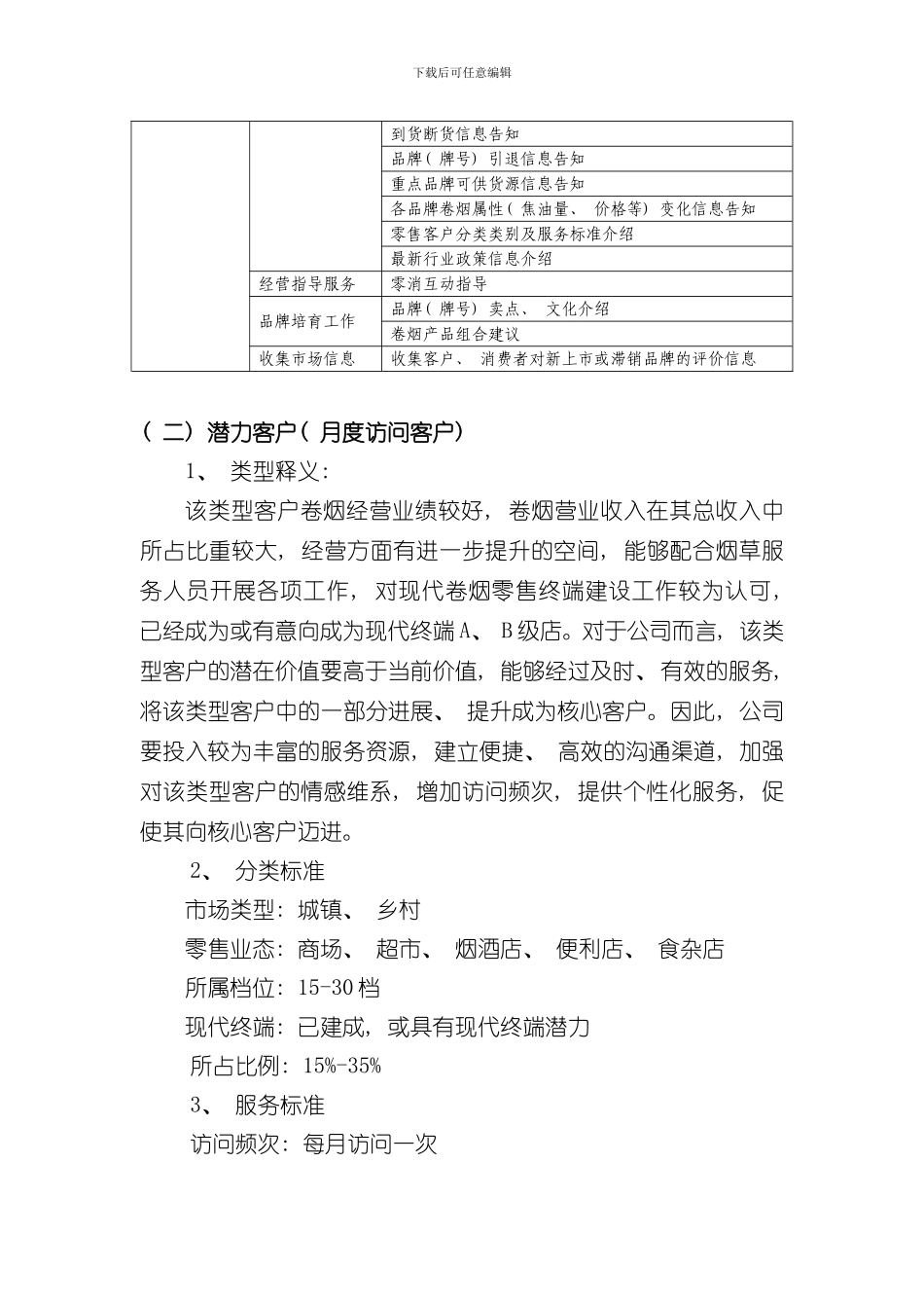 客户经理拜访服务标准与工作流程样本_第3页