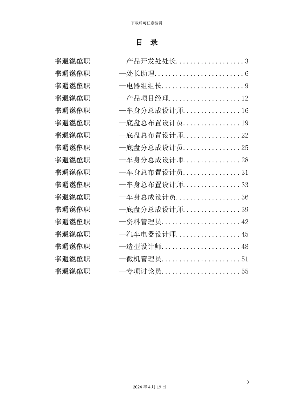 客车公司产品开发出岗位职责说明书_第3页