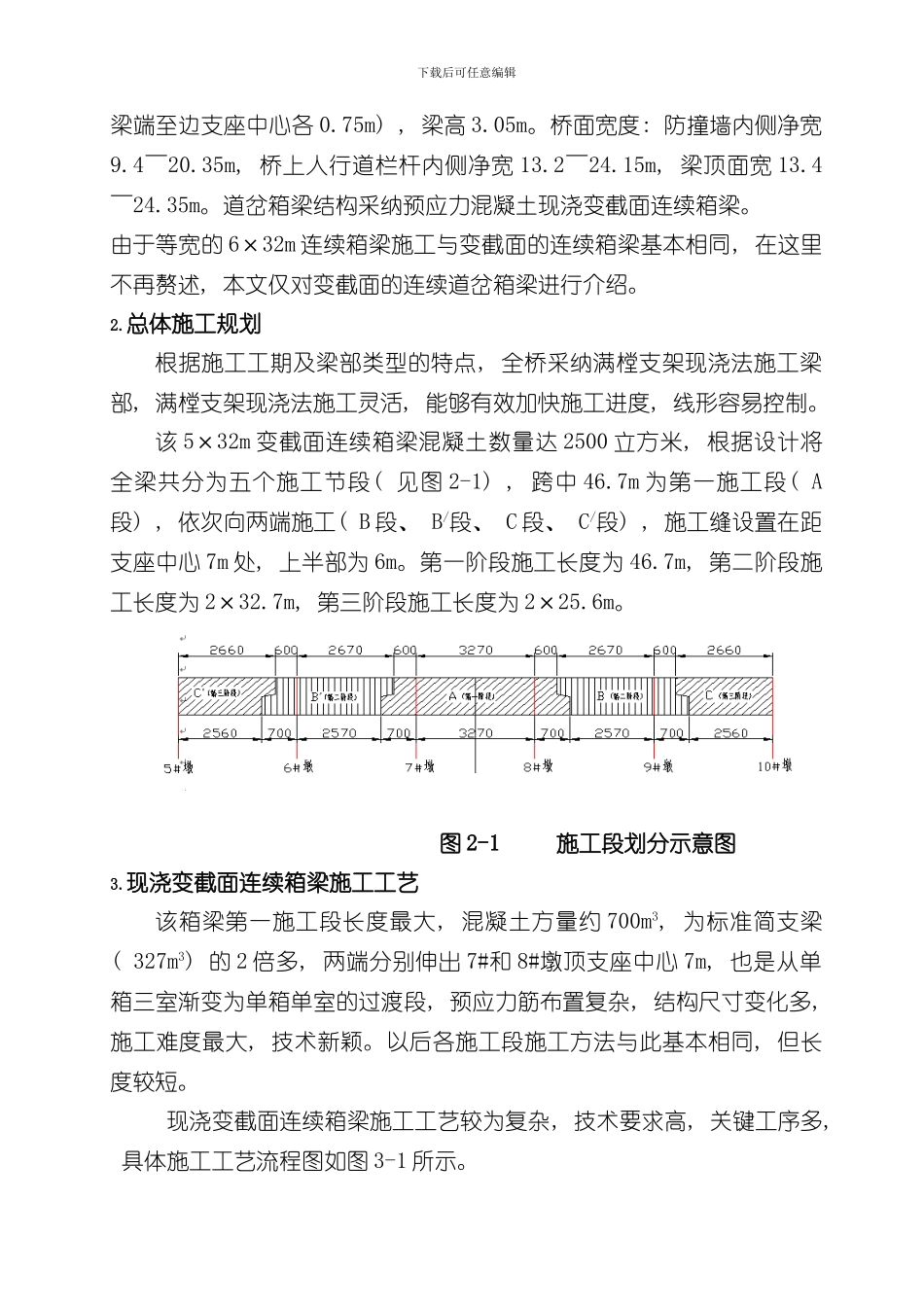 客运专线变截面连续道岔箱梁施工技术样本_第3页