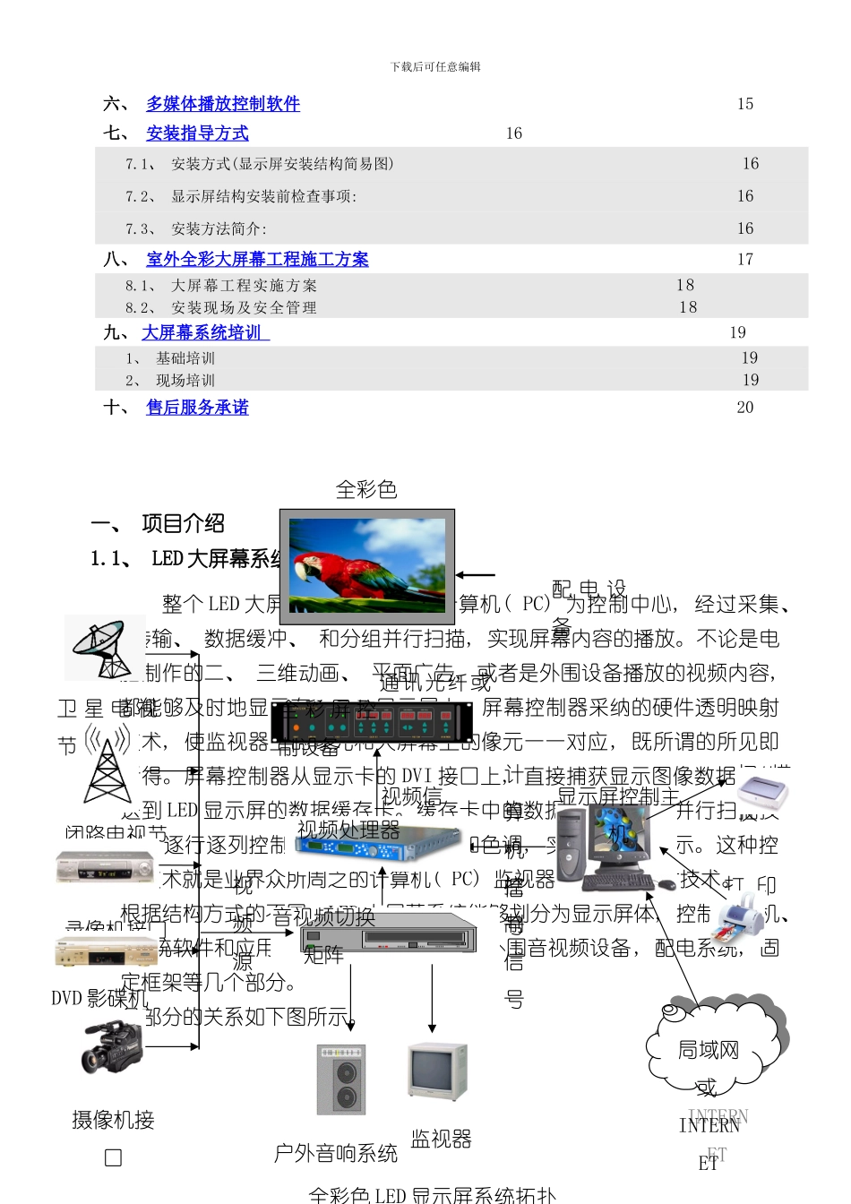 室外全彩色显示屏设计施工方案样本_第2页