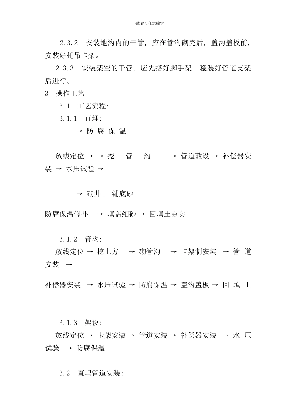 室外热力管网施工方案样本_第2页