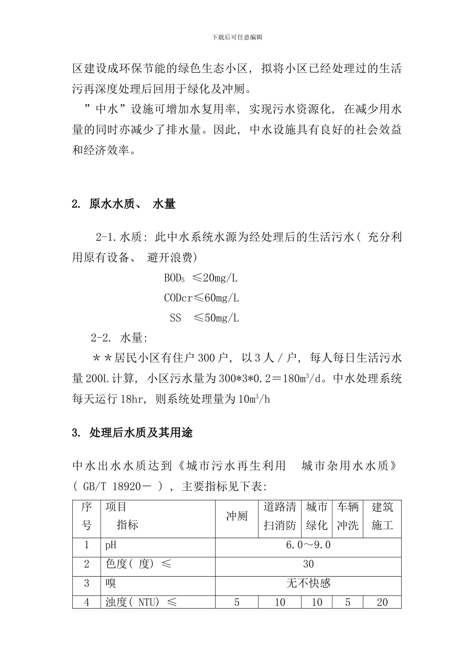 小区中水回用工程方案样本_第3页