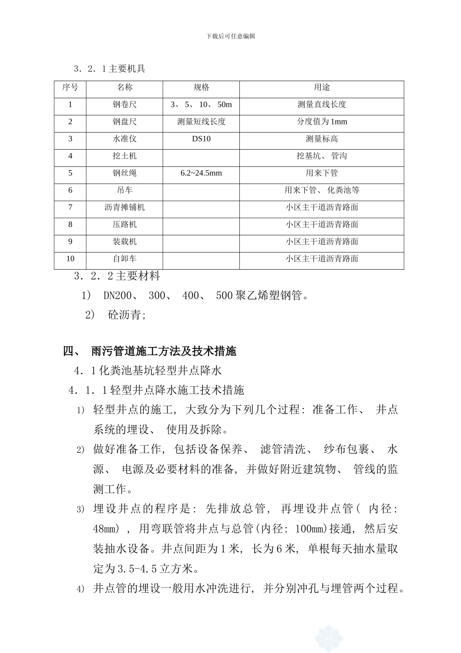 小区雨污水管网沥青路面施工方案样本_第3页