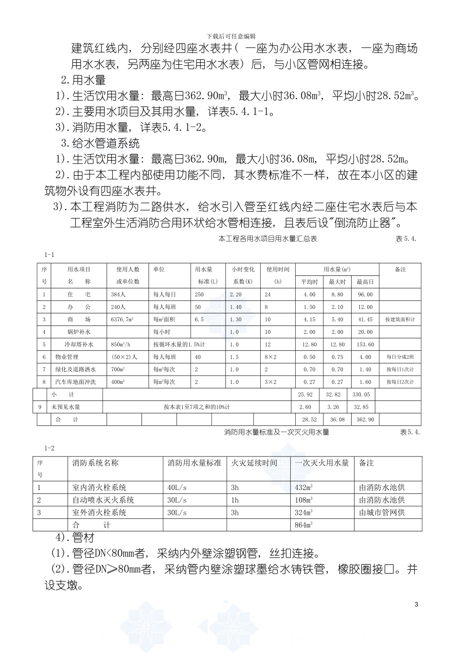 工程给排水初步设计说明图样模板_第3页