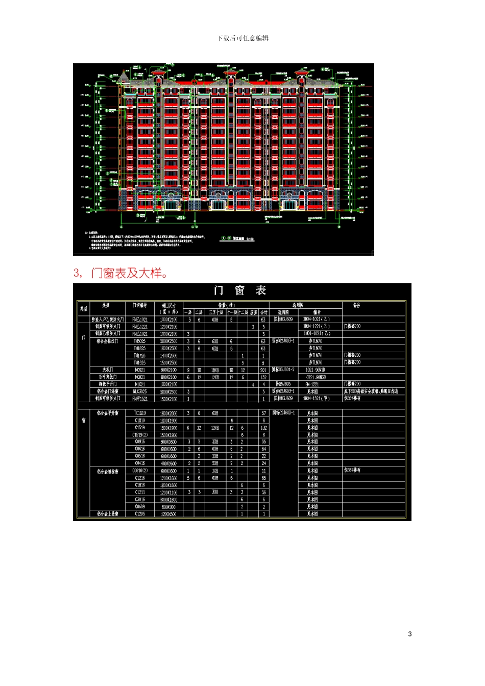 工程设计技术措施讲座门窗模板_第3页