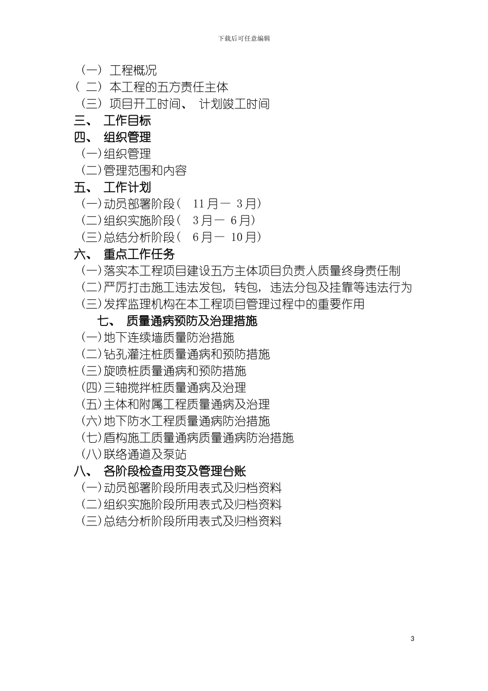 工程质量治理两年行动方案模板_第3页