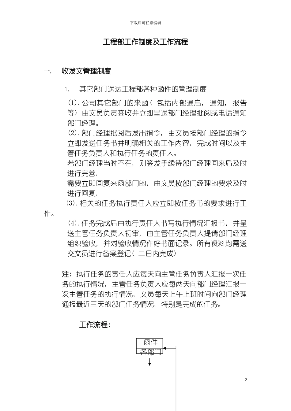 工程部工作制度及工作流程模板_第2页