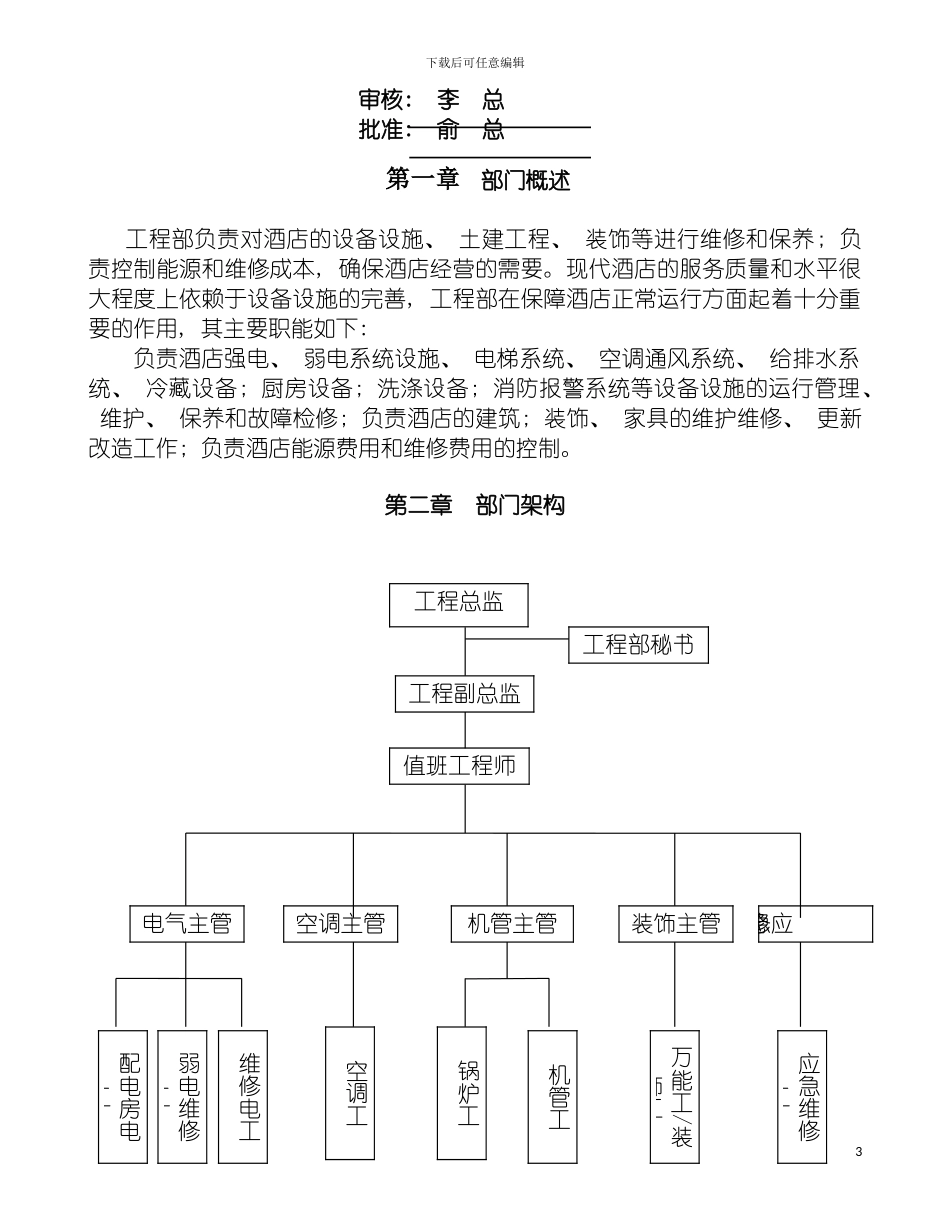 工程部管理手册样板模板_第3页