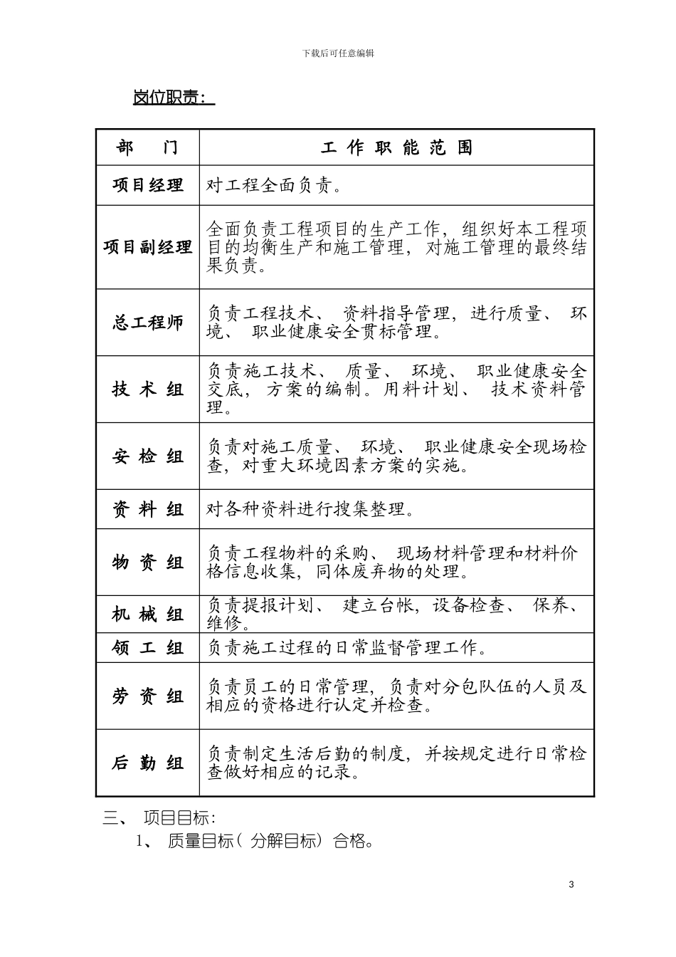 工程项目策划书模板_第3页