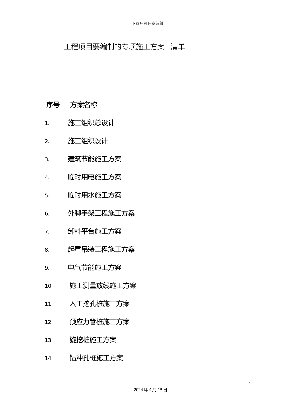 工程项目要编制的专项施工方案_第2页