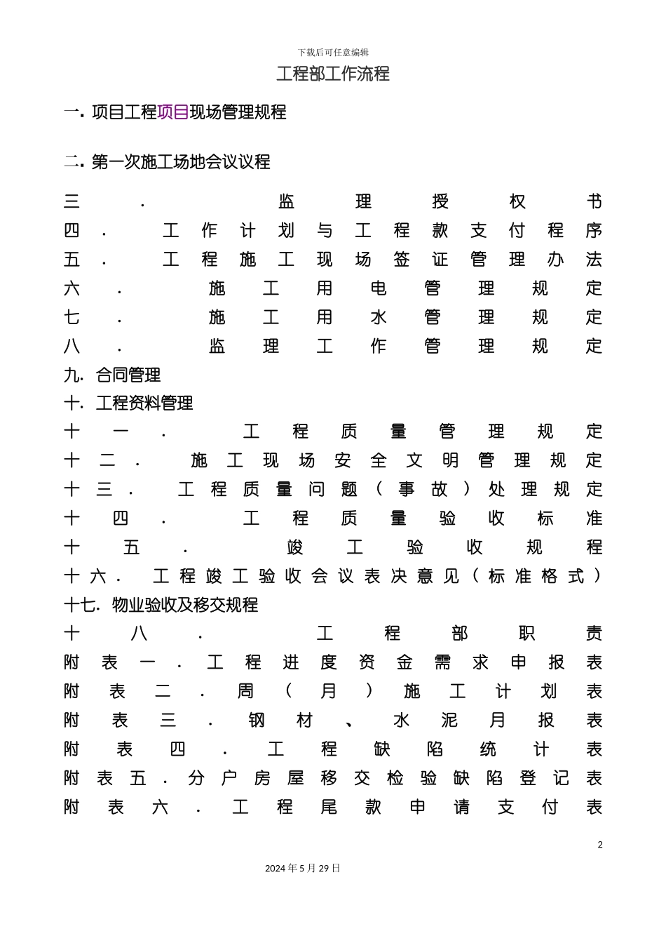 工程项目部工作流程讲义_第2页