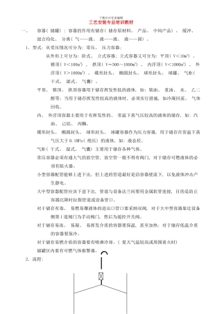 工艺安装专业培训教材样本
