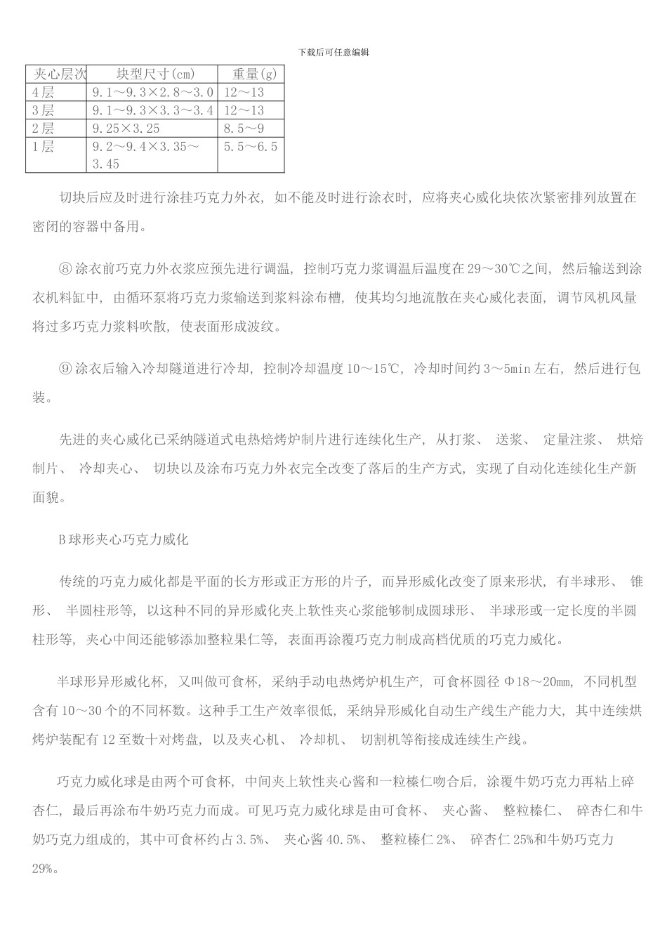 巧克力工艺配方知识样本_第3页