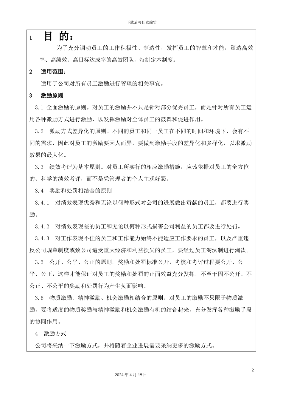 巨方木业员工激励制度_第2页