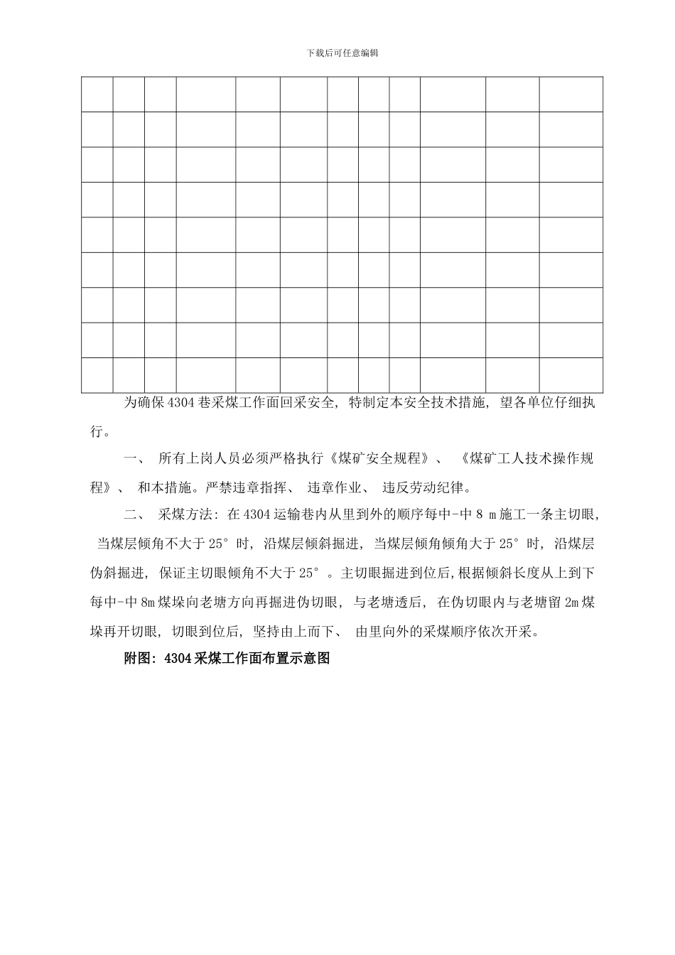 巷残采工作面补充措施样本_第3页