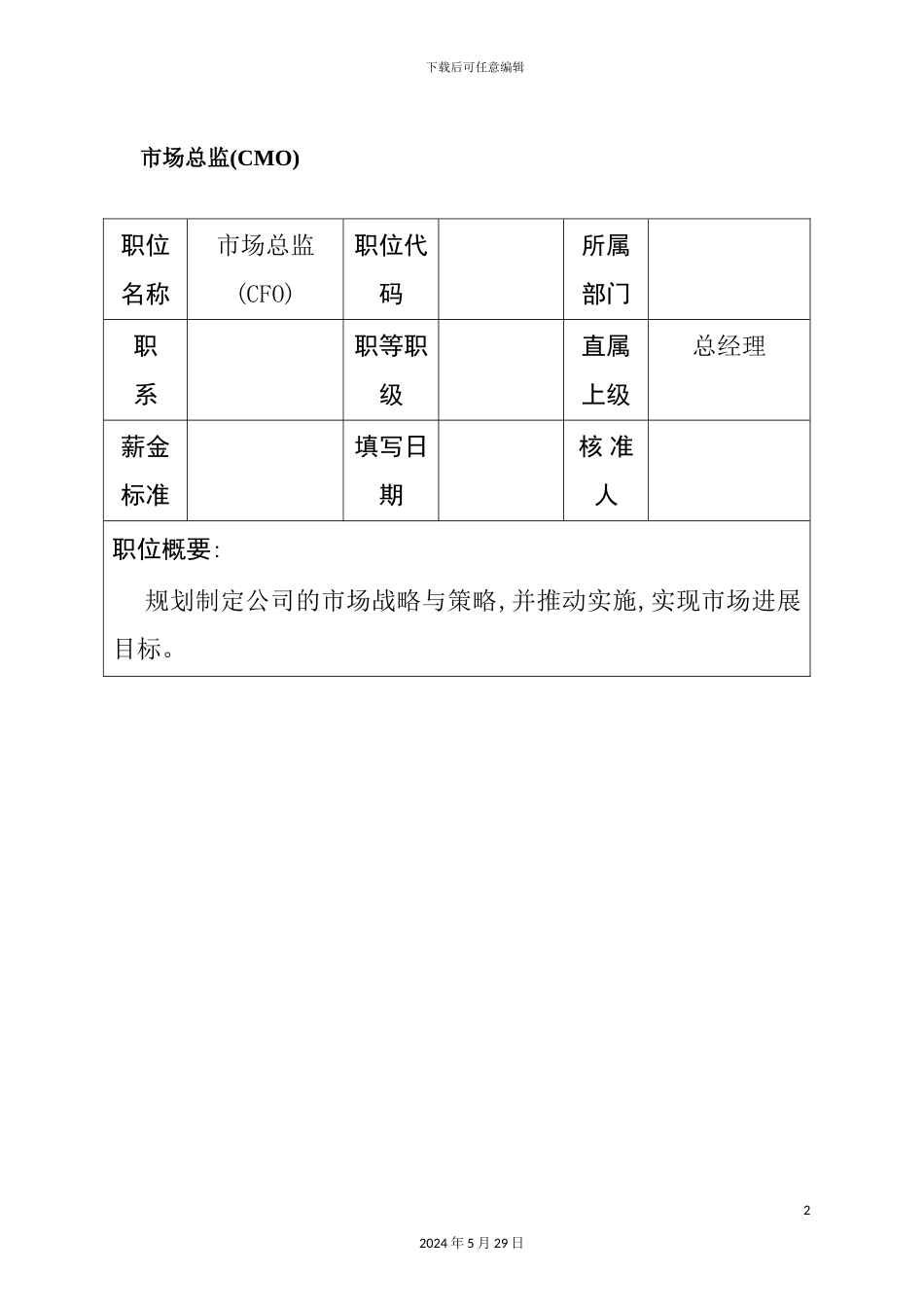 市场总监(CMO)岗位职责_第2页