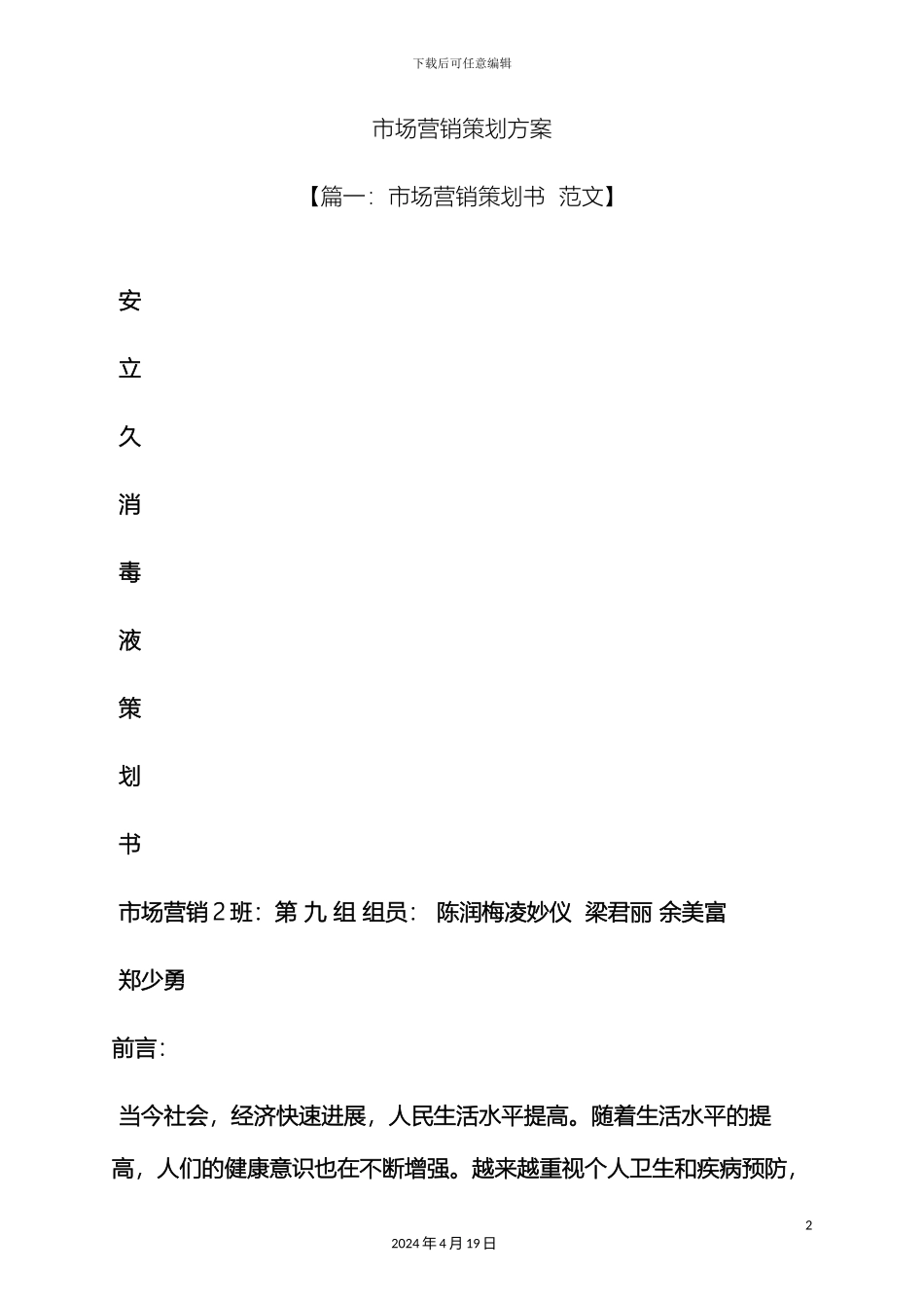 市场营销策划方案_第2页