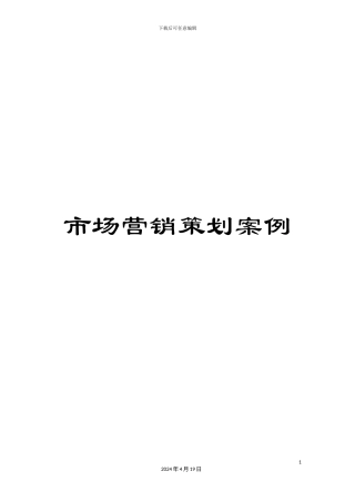 市场营销策划案例