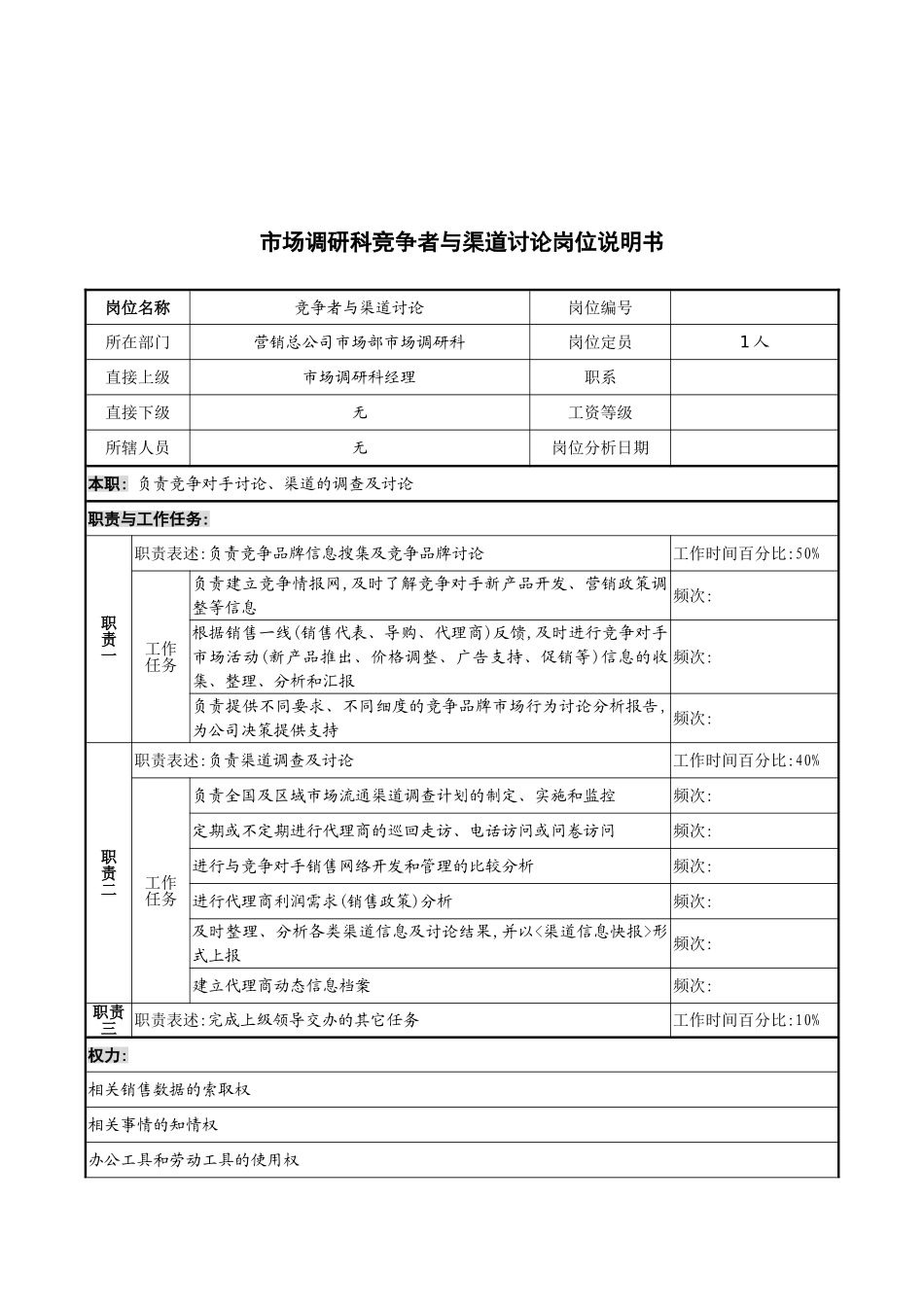 市场调研科竞争者与渠道研究工作说明书_第3页