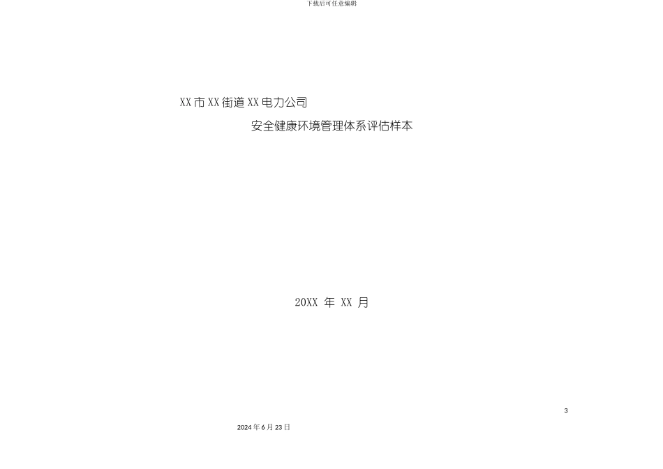 市街道电力公司安健环管理体系评估样本_第3页
