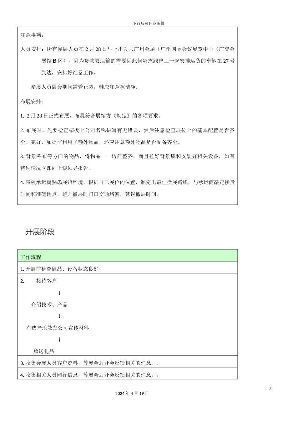 布展开展撤展工作及注意事项_第3页