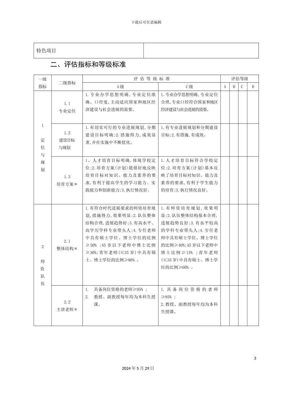 师范学院重点建设验收评估体系_第3页