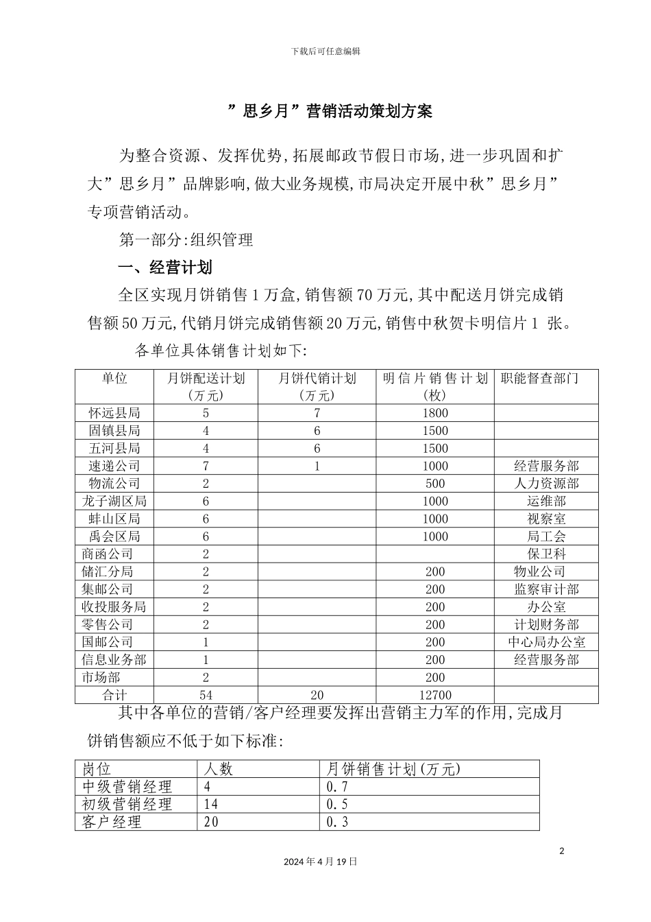 年年“思乡月”营销活动策划方案_第2页