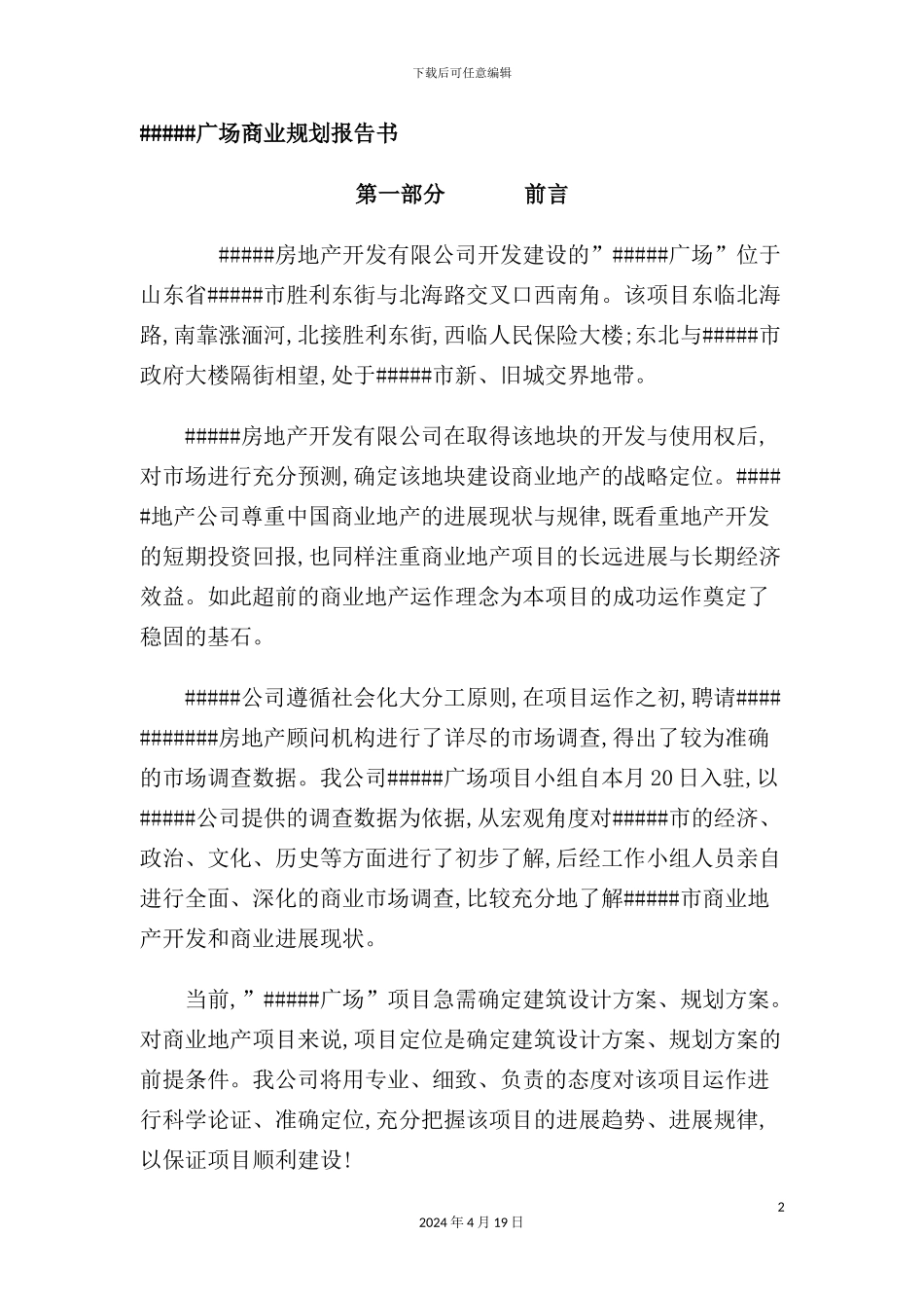 广场商业规划报告书_第2页