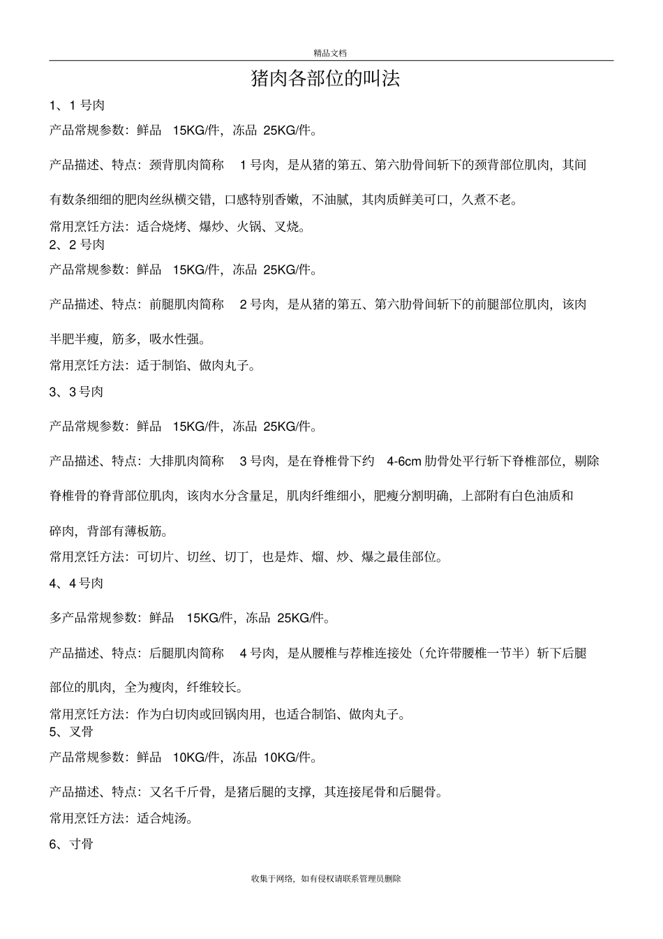 猪肉各部位的介绍资料讲解_第2页