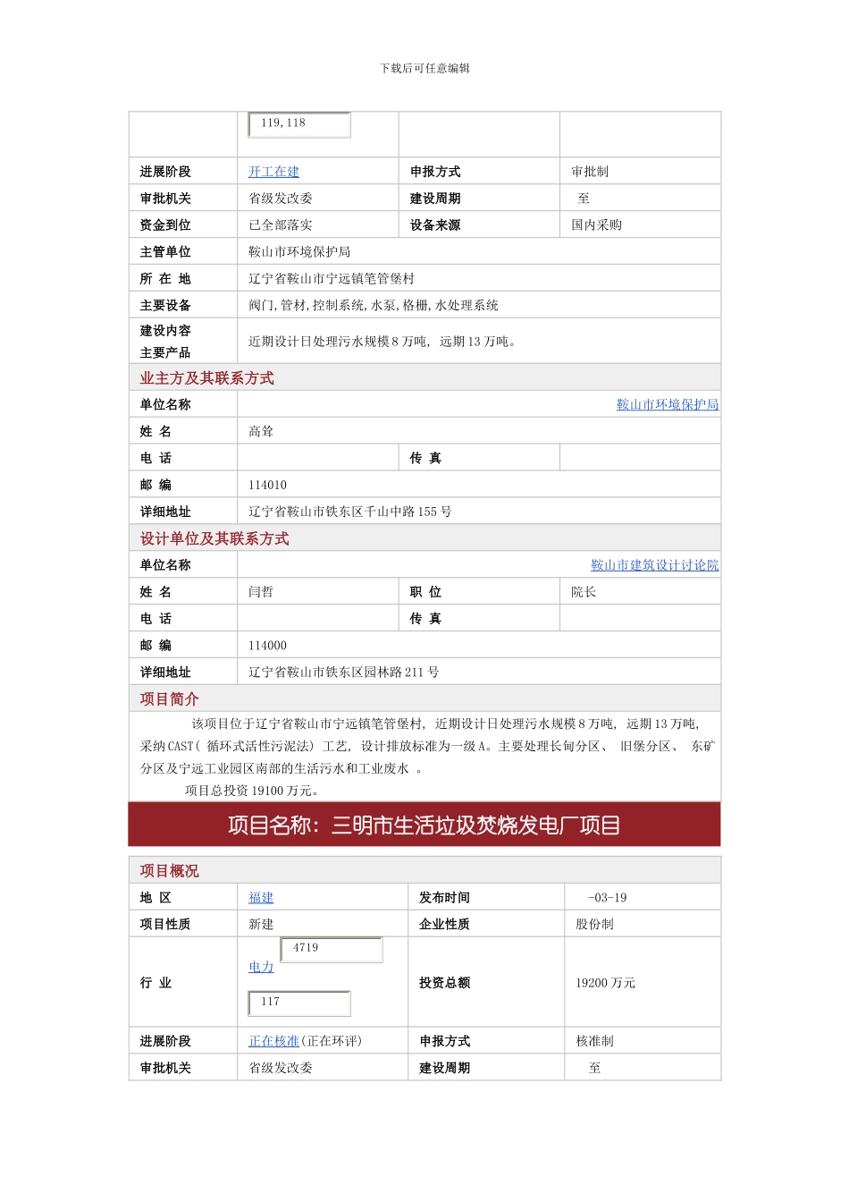 废水项目专业资料模板_第3页