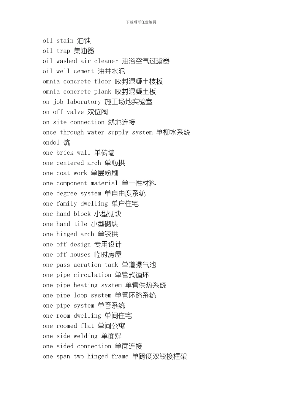 建筑专业英语词汇OQ模板_第3页