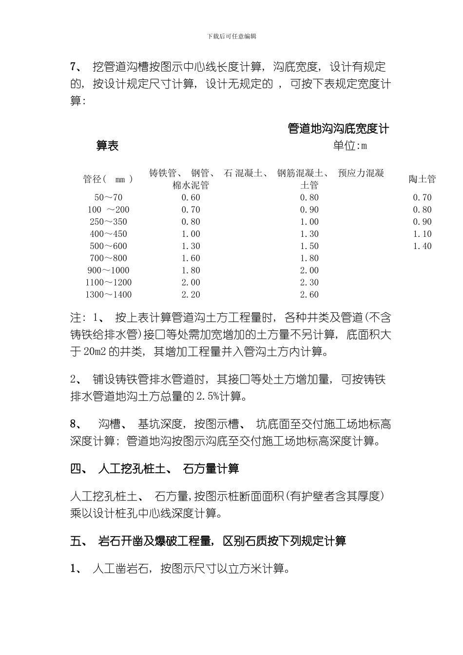 建筑定额土石方工程说明模板_第3页