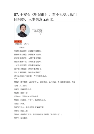 王安石明妃曲