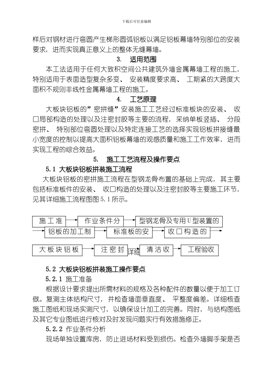 建筑工程大板块铝板密拼安装施工工法模板_第2页