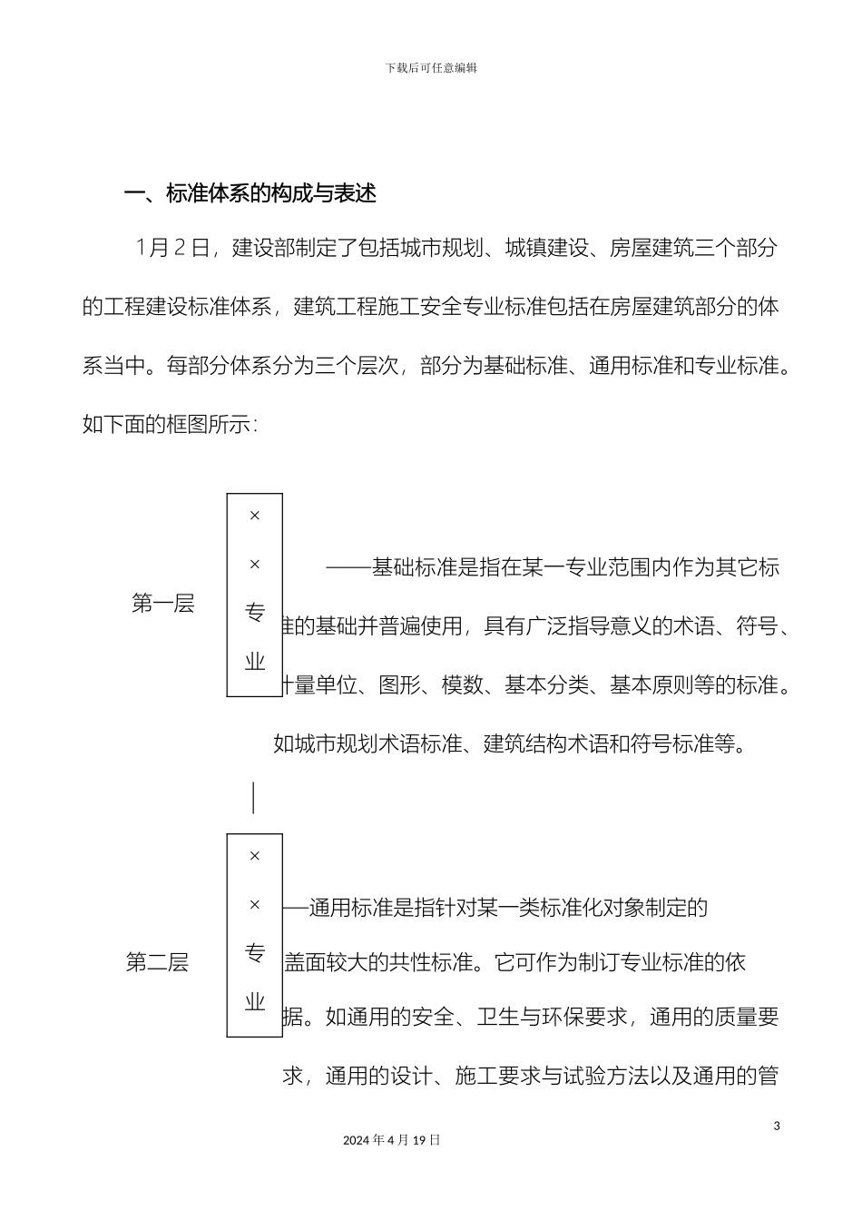 建筑工程施工安全专业标准体系范文_第3页