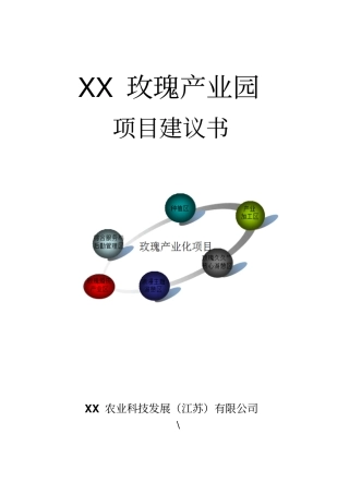 玫瑰产业园建设项目可行性研究报告
