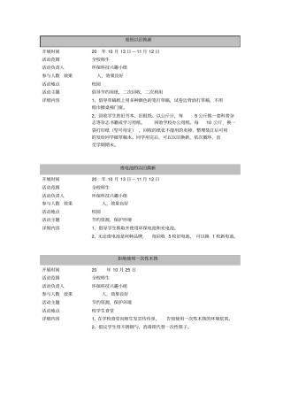 环保兴趣小组活动记录