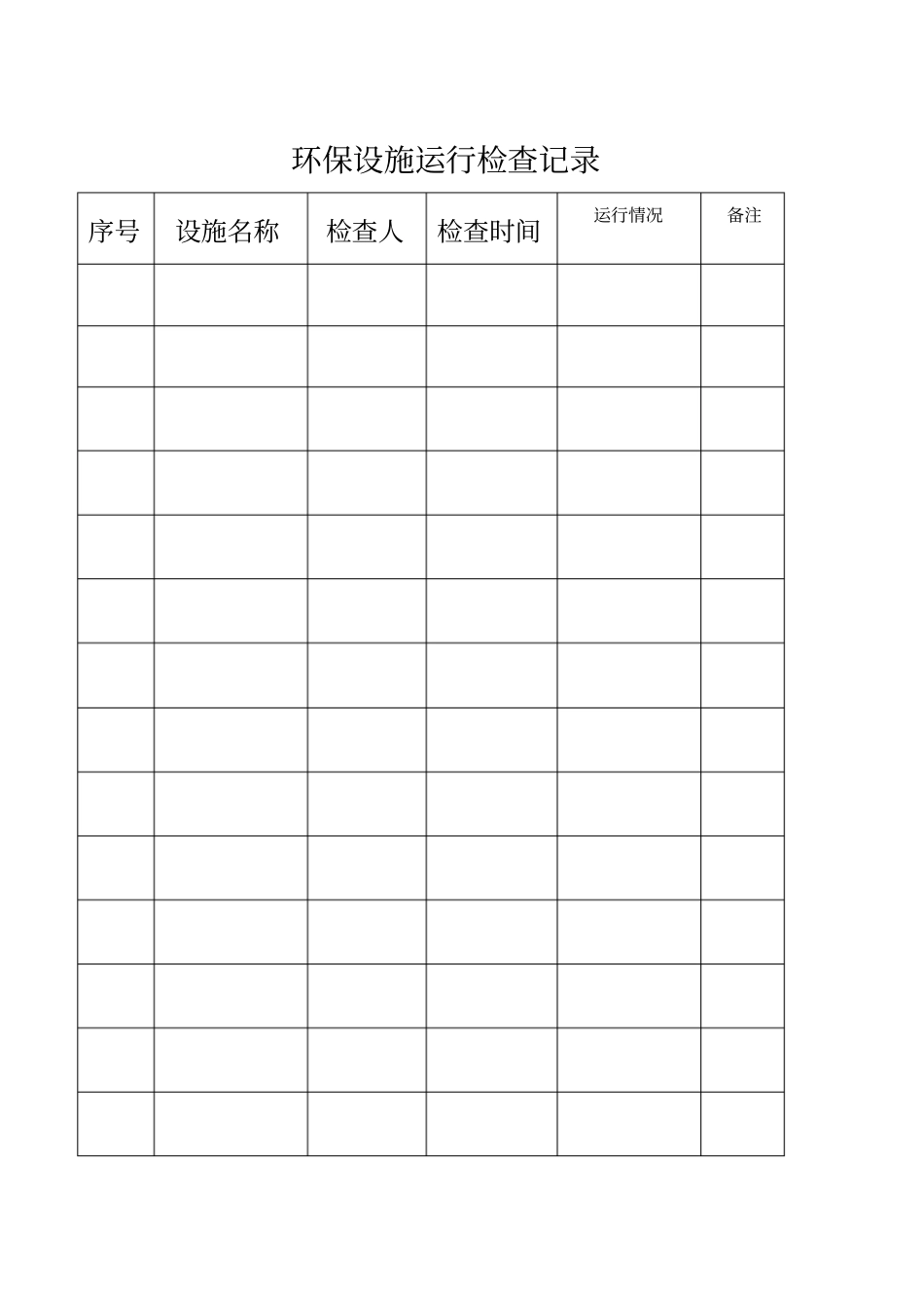 环保设施运行记录_第1页