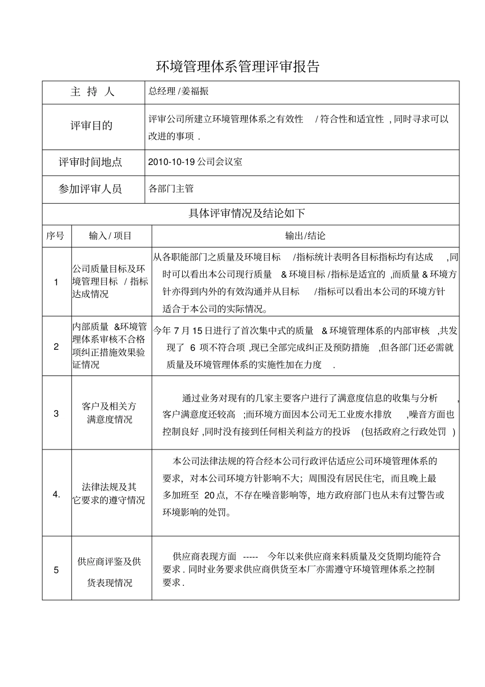 环境体系管理评审报告_第3页