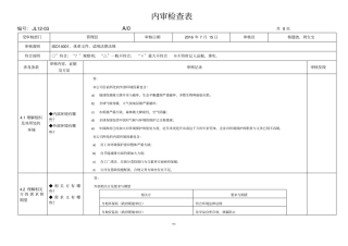 环境内审检查表2015版