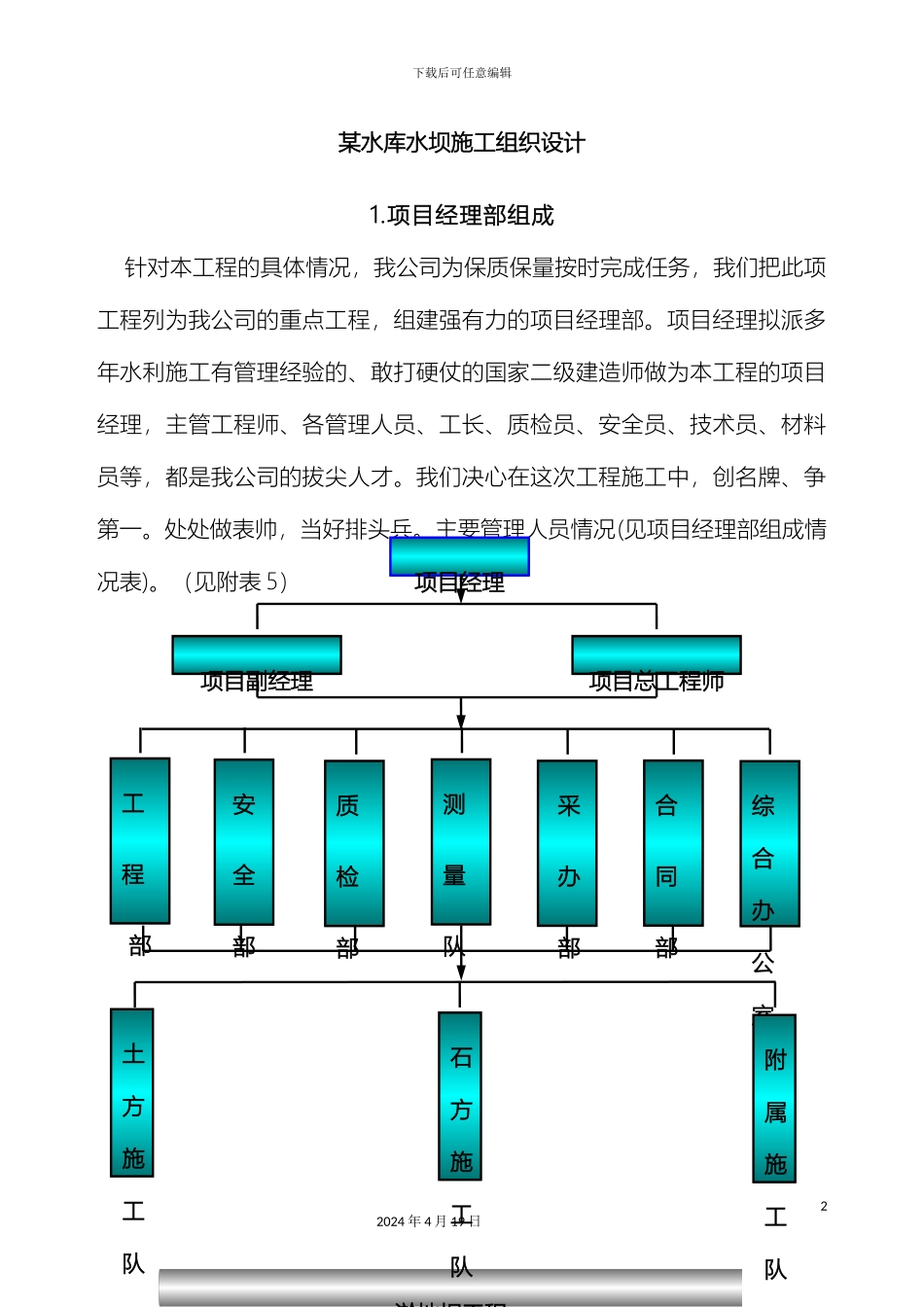 建筑施工水库水坝施工组织设计_第2页