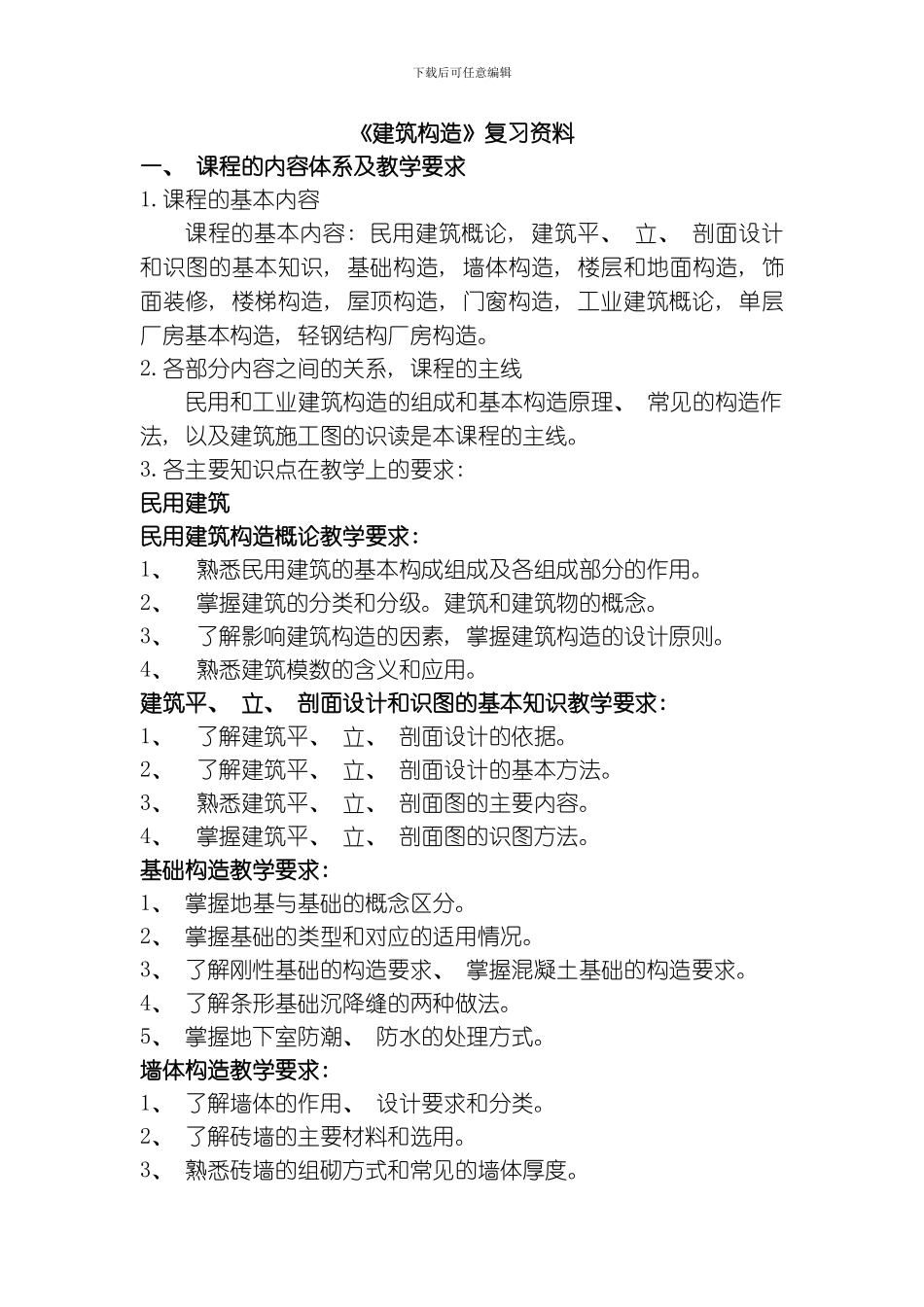 建筑构造整理版_第1页