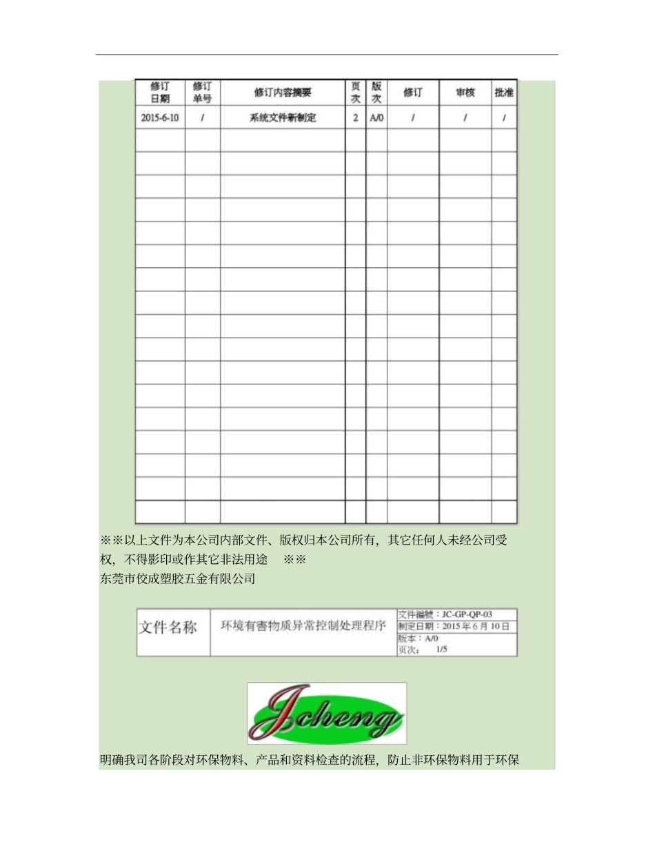 环境有害物质异常控制程序_第2页